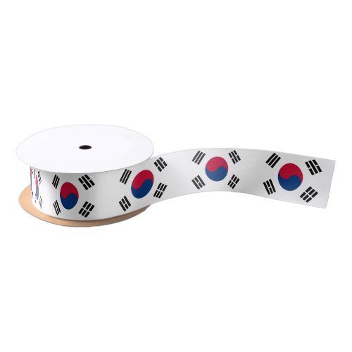 Patriotic Ribbon with Flag of South Korea