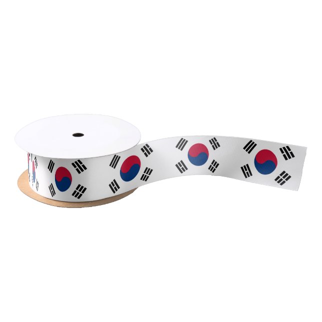 Patriotic Ribbon with Flag of South Korea (Spool)