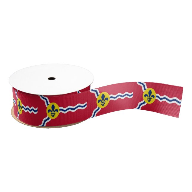 Patriotic Ribbon with Flag of St. Louis, Missouri (Spool)