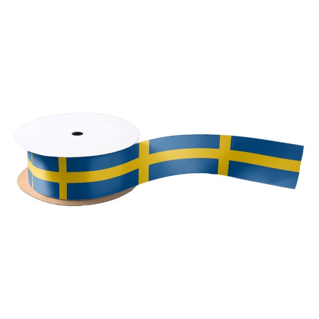 Patriotic Ribbon with Flag of Sweden (Spool)