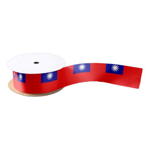 Patriotic Ribbon with Flag of Taiwan