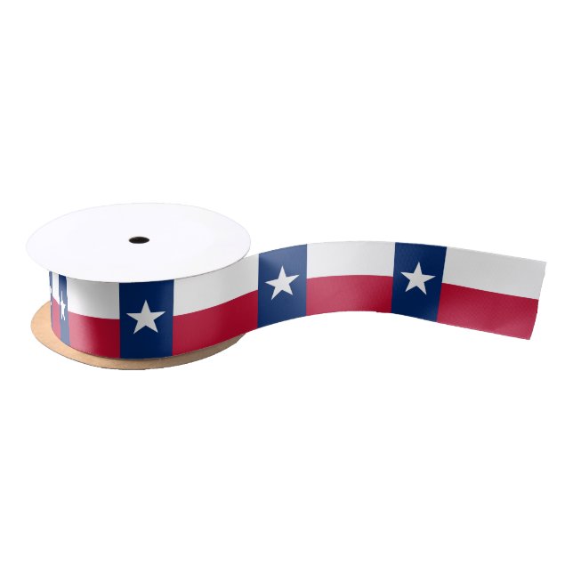 Patriotic Ribbon with Flag of Texas (Spool)