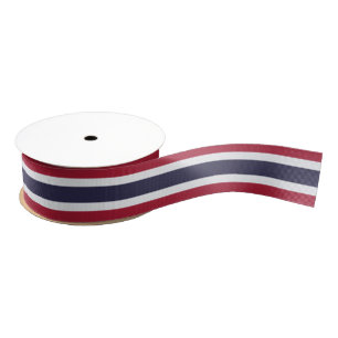 Patriotic Ribbon with Flag of Thailand