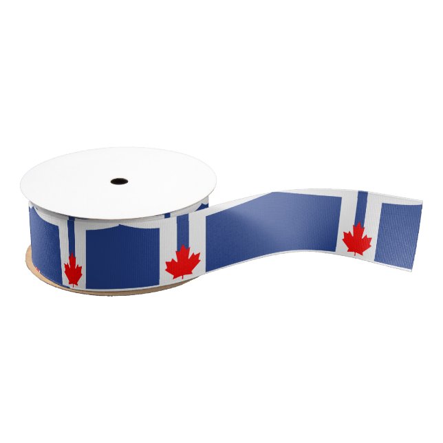 Patriotic Ribbon with Flag of Toronto, Canada (Spool)
