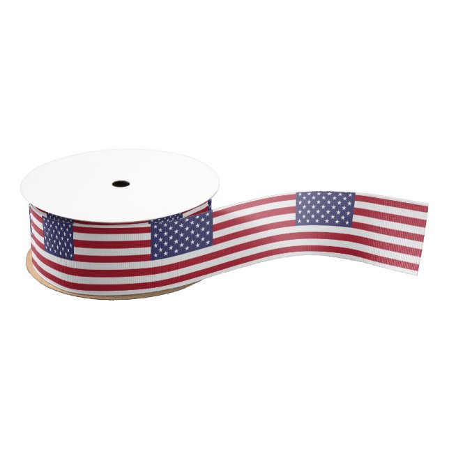 Patriotic Ribbon with Flag of U.S.A. (Spool)