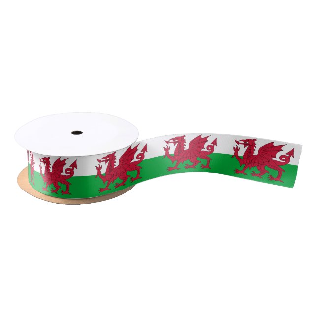Patriotic Ribbon with Flag of Wales (Spool)