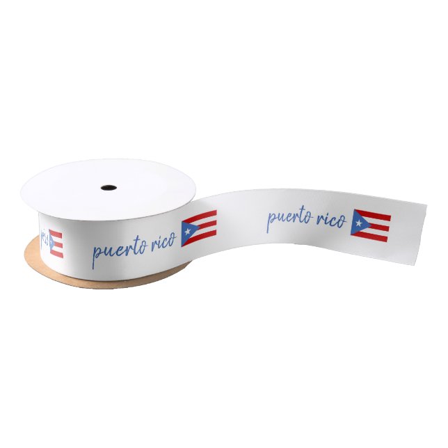 Patriotic Ribbon with Puerto Rican Flag (Spool)