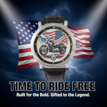 Patriotic Ride, American Flag Watch.