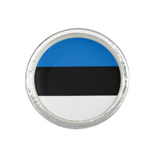 Patriotic ring with Flag of Estonia