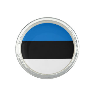 Patriotic ring with Flag of Estonia