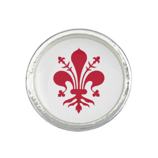 Patriotic ring with Flag of Florence, Italy