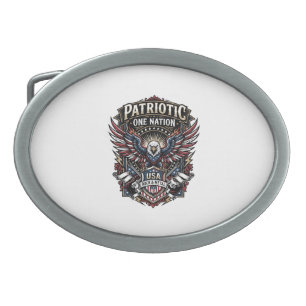 Patriotic Rock Eagle Crest Music Rock Metal Patrio Belt Buckle