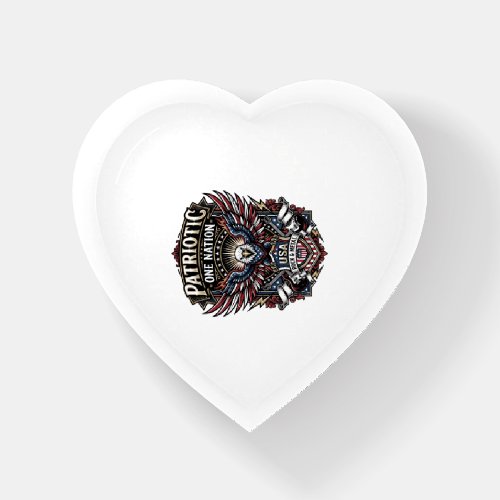 Patriotic Rock Eagle Crest Music Rock Metal Patrio Paperweight