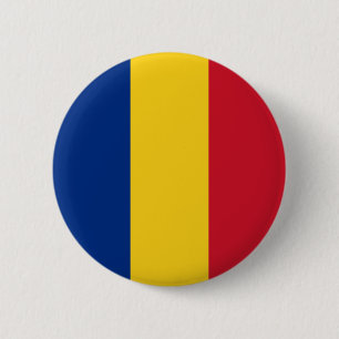 Patriotic Romania flag Romanian Pinback Button