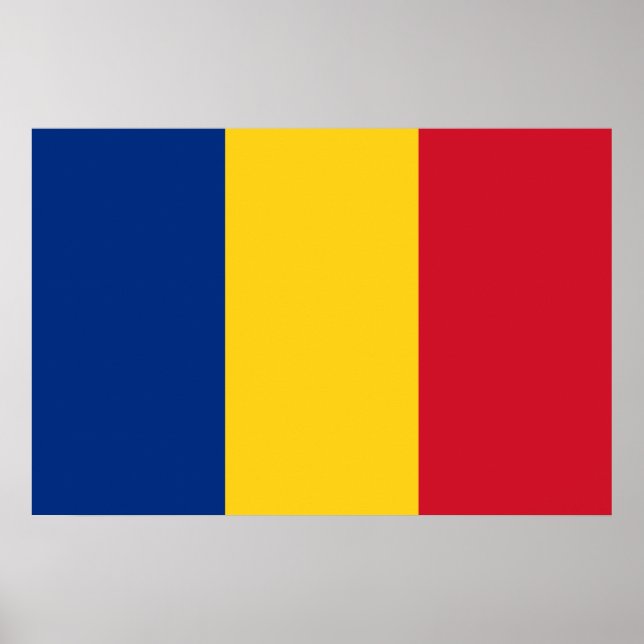 Patriotic Romania flag Romanian Poster (Front)