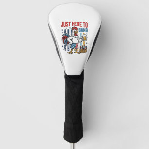 Patriotic Rooster Fireworks Vintage Shirt Design_1 Golf Head Cover