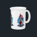 Patriotic Rooster USA Flag Retro Western Style Beverage Pitcher<br><div class="desc">Bold, proud, and unmistakably American, this patriotic rooster design captures the spirit of freedom with a fun and rugged country western flair. Decked out in an American flag bandana and sunglasses, this feisty barnyard bird brings a mix of farmhouse aesthetic and rebellious energy, perfect for those who love USA pride...</div>