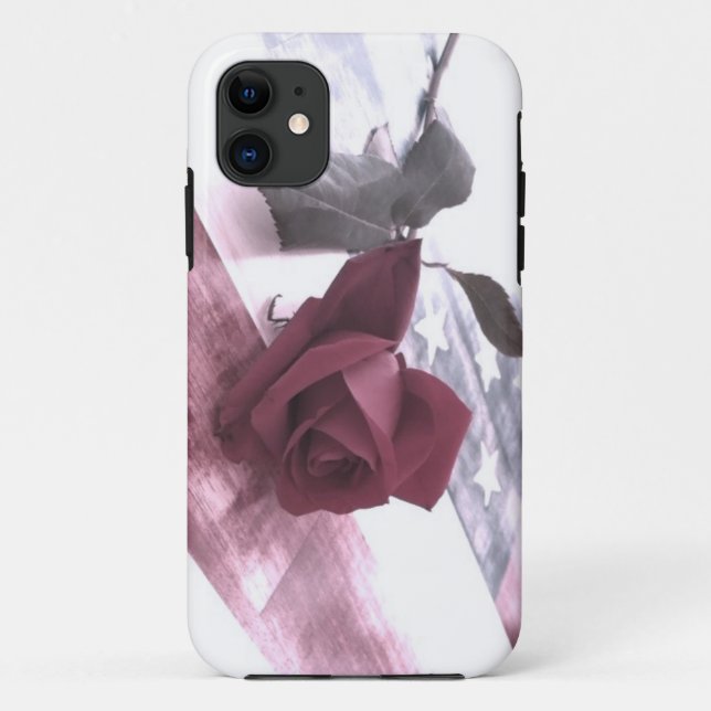 Patriotic Rose Case-Mate iPhone Case (Back)