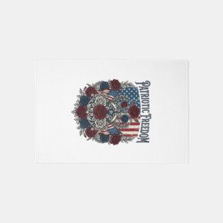 Patriotic Rose Garden Rug