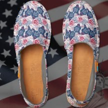 Patriotic Roses and stars - red white and blue