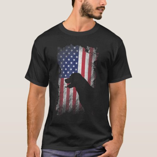 Patriotic Rottweiler American Flag USA Dog Lover T_Shirt