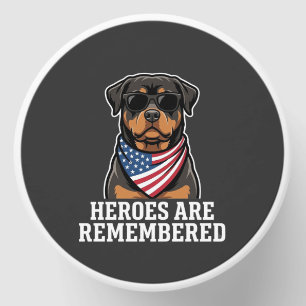 Patriotic Rottweiler Hero Dog Vector Design Mini Candle Favors