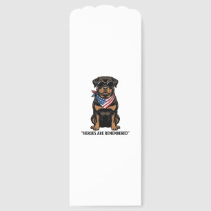 Patriotic Rottweiler Hero Dog Vintage Design_1 Bookmarks