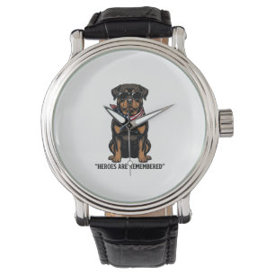 Patriotic Rottweiler Hero Dog Vintage Design_1 Watch