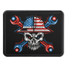patriotic roughneck skull