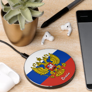 Patriotic Russia Charger, Russian Flag Wireless Charger