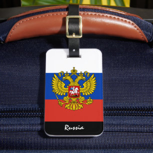 Patriotic Russia Luggage Tags, Russian Flag Tag