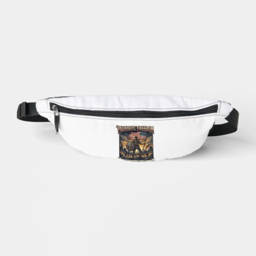 Patriotic Rust Flag Survivor Zombie Apocalypse Fre Fanny Pack