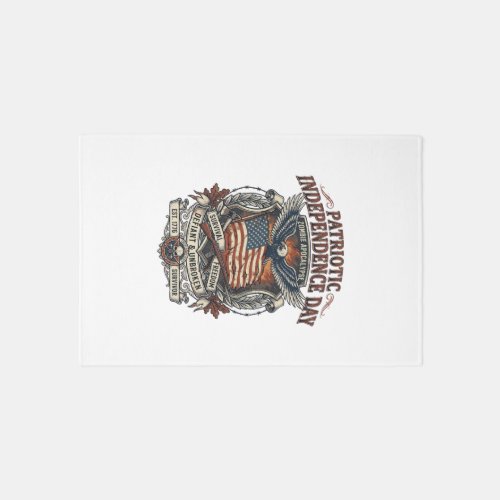 Patriotic Rust Flag Survivor Zombie Apocalypse Fre Rug