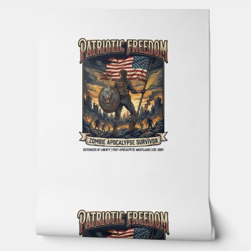 Patriotic Rust Flag Survivor Zombie Apocalypse Fre Wallpaper