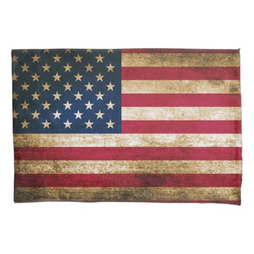 Patriotic Rustic American Flag Pillowcase
