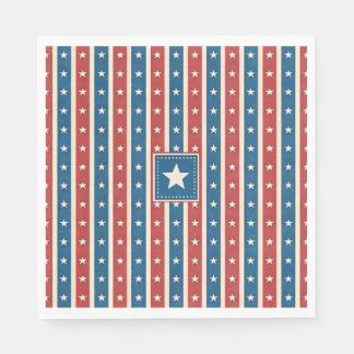Patriotic Rustic American Stars & Stripes Heritage Napkins