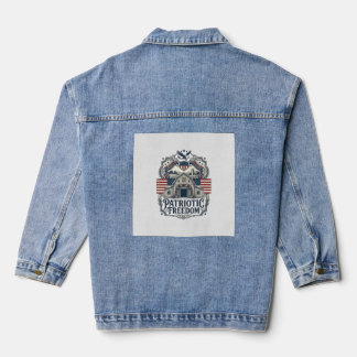 Patriotic Rustic Barn Wedding Denim Jacket