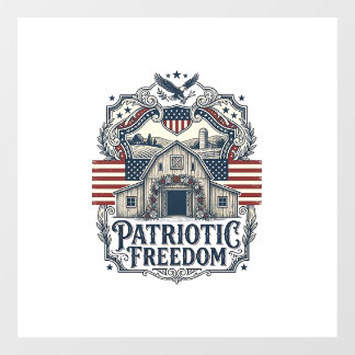 Patriotic Rustic Barn Wedding Floor Decals