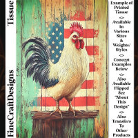 Patriotic Rustic Farmhouse Rooster DB8RF Decoupage