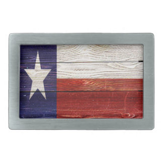 Patriotic Rustic Wood Texas Flag design. Belt Buckle