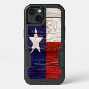 Patriotic Rustic Wood Texas Flag iPhone 13 Case