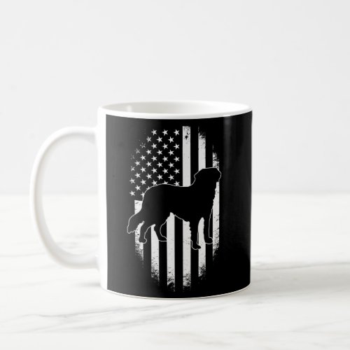 Patriotic Saint Bernard American Flag Dog Coffee Mug