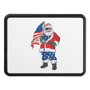 Patriotic Santa American Christmas 4th Of July San Hitch Cover