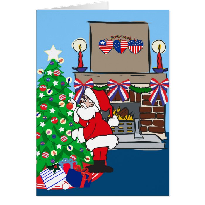 patriotic santa cards