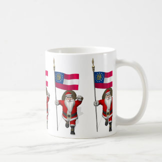 Patriotic Santa Claus Visiting Georgia Coffee Mug