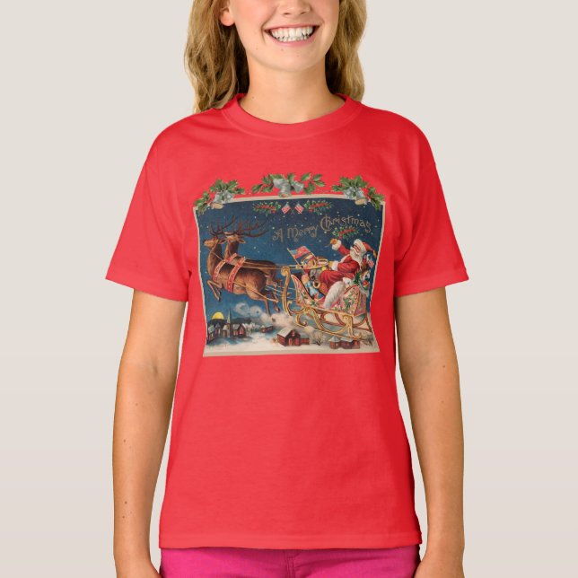 Patriotic Santa - Kids T-Shirt (Front)