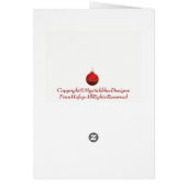 Patriotic Santa Peace Holiday Card (Back)