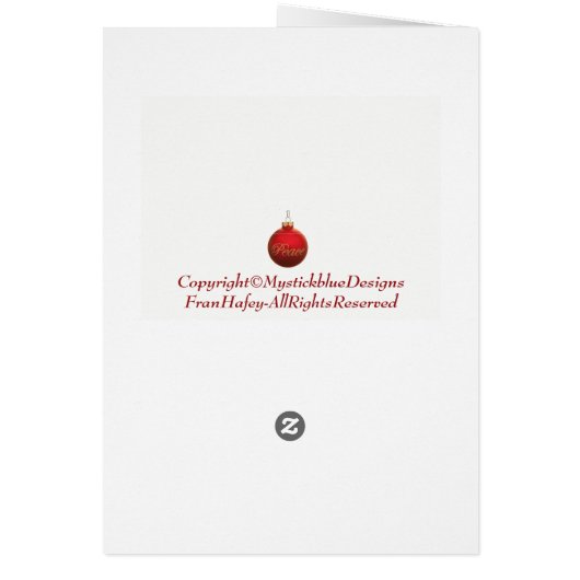 Patriotic Santa Peace Holiday Card (Back)