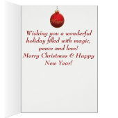 Patriotic Santa Peace Holiday Card (Inside (Right))