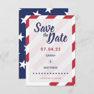 Patriotic Save the Date - US Flag